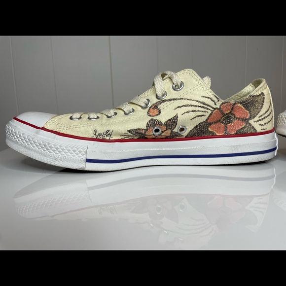 Converse Chuck Taylor Sailor Jerry Men's Sz 9 Women's Sz 11 Tattoo Print - Picture 9 of 12